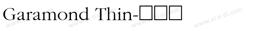 Garamond Thin字体转换